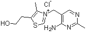 Thiamine chloride molecular structure (CAS 59-43-8)
