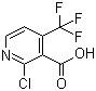 2-氯-4-(三氟甲基)烟酸分子结构 (CAS 590371-81-6)