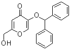 5-(二苯基甲氧基)-2-(羟基甲基)-4H-吡喃-4-酮分子结构 (CAS 59281-02-6)