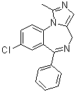 8-氯-1-甲基-6-苯基-4H-咪唑并[1,5-a][1,4]苯并二氮杂卓分子结构 (CAS 59467-86-6)