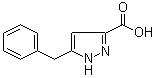 5-(Phenylmethyl)-1H-pyrazole-3-carboxylic acid molecular structure (CAS 595610-51-8)