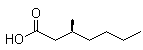 (S)-3-甲基庚酸分子结构 (CAS 59614-85-6)