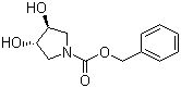 (3S,4S)-N-Cbz-3,4-二羟基吡咯烷分子结构 (CAS 596793-30-5)