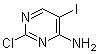 2-氯-5-碘-4-嘧啶胺分子结构 (CAS 597551-56-9)