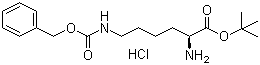 N'-苄氧羰基-L-赖氨酸叔丁酯盐酸盐分子结构 (CAS 5978-22-3)