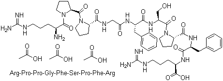 Bradykinin acetate molecular structure (CAS 5979-11-3)
