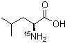 L-亮氨酸-<sup>15</sup>N分子结构 (CAS 59935-31-8)