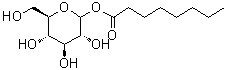 D-Glucopyranose 1-octanoate molecular structure (CAS 60415-65-8)
