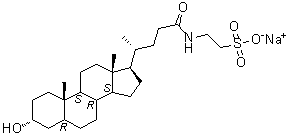 牛磺石胆酸钠分子结构 (CAS 6042-32-6)