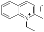 1-乙基-2-甲基喹啉鎓碘化物分子结构 (CAS 606-55-3)