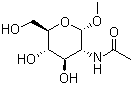 Methyl 2-Acetamido-2-deoxy-alpha-D-glucopyranoside molecular structure (CAS 6082-04-8)