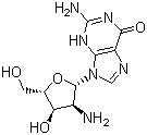 2'-氨基-2'-脱氧鸟苷分子结构 (CAS 60966-26-9)