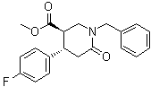 (3R,4S)-rel-4-(4-氟苯基)-6-氧代-1-(苯基甲基)-3-哌啶羧酸甲酯分子结构 (CAS 612095-72-4)