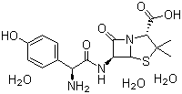 阿莫西林三水物分子结构 (CAS 61336-70-7)