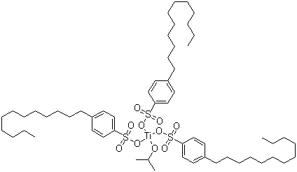 Titanium tris(dodecylbenzenesulfonate)isopropoxide molecular structure (CAS 61417-55-8)