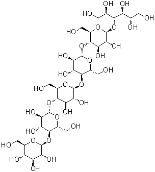 CAS # 61425-46-5, Cellohexaitol, O-beta-D-Glucopyranosyl-(1→4)-O-beta-D-glucopyranosyl-(1→4)-O-beta-D-glucopyranosyl-(1→4)-O-beta-D-glucopyranosyl-(1→4)-O-beta-D-glucopyranosyl-(1→4)-D-glucitol