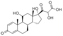 泼尼松龙-21-羧酸分子结构 (CAS 61549-70-0)