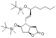 CAS 登录号：61628-05-5, (3aR,4R,5R,6aS)-5-[叔-丁基(二甲基)硅烷基]氧基-4-[(E,3S)-3-[叔-丁基(二甲基)硅烷基]氧基辛-1-烯基]-3,3a,4,5,6,6a-六氢环戊二烯并[b]呋喃-2-酮