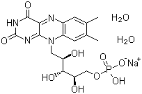 核黄素-5'-磷酸钠二水合物分子结构 (CAS 6184-17-4)