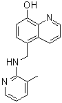 5-[[(3-甲基-2-吡啶基)氨基]甲基]-8-喹啉醇分子结构 (CAS 618412-21-8)