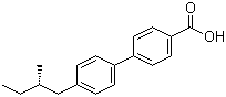 CAS # 62614-48-6, 4'-[(2S)-2-Methylbutyl]-[1,1'-biphenyl]-4-carboxylic acid