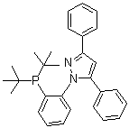 1-[2-[Bis(1,1-dimethylethyl)phosphino]phenyl]-3,5-diphenyl-1H-pyrazole molecular structure (CAS 628333-86-8)
