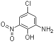 2-氨基-4-氯-6-硝基苯酚分子结构 (CAS 6358-08-3)