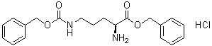 N5-[苄氧羰基]-L-鸟氨酸苄酯单盐酸盐分子结构 (CAS 63594-37-6)