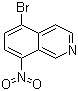 5-溴-8-硝基异喹啉分子结构 (CAS 63927-23-1)