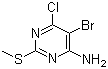 4-氨基-5-溴-6-氯-2-甲硫基嘧啶分子结构 (CAS 63931-22-6)