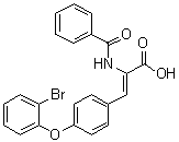 (2Z)-2-(苯甲酰基氨基)-3-[4-(2-溴苯氧基)苯基]-2-丙烯酸分子结构 (CAS 639517-90-1)
