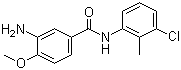 3-氨基-N-(3-氯-2-甲基苯基)-4-甲氧基苯甲酰胺分子结构 (CAS 63969-05-1)