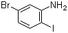5-溴-2-碘苯胺分子结构 (CAS 64085-52-5)