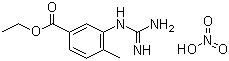 3-[(氨基亚胺甲基)氨基]-4-甲基苯甲酸乙酯硝酸盐分子结构 (CAS 641569-96-2)