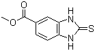 2,3-二氢-2-硫酮-1H-苯并咪唑-5-甲酸甲酯分子结构 (CAS 64375-41-3)