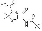 (2S,5R,6R)-6-[(2,2-Dimethyl-1-oxopropyl)amino]-3,3-dimethyl-7-oxo-4-thia-1-azabicyclo[3.2.0]heptane-2-carboxylic acid molecular structure (CAS 6489-58-3)