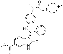 尼达尼布分子结构 (CAS 656247-17-5)