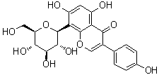8-C-葡糖基染料木黄酮分子结构 (CAS 66026-80-0)