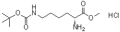 N6-[叔丁氧羰基]-D-赖氨酸甲酯单盐酸盐分子结构 (CAS 66494-53-9)