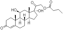 氢化可的松 21-丁酸盐分子结构 (CAS 6677-99-2)