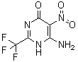 6-Amino-5-nitro-2-(trifluoromethyl)-4(1H)-pyrimidinone molecular structure (CAS 668-44-0)