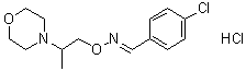(E)-4-Chlorobenzaldehyde O-[2-(4-morpholinyl)propyl]oxime monohydrochloride molecular structure (CAS 66842-90-8)