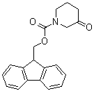 3-氧代-1-哌啶羧酸芴甲基酯分子结构 (CAS 672310-11-1)
