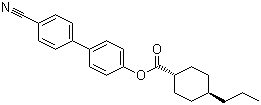 反式-4-丙基环己基甲酸 4'-氰基[1,1'-联苯基]-4-基酯分子结构 (CAS 67284-57-5)