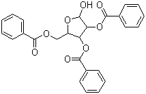 2,3,5-三苯甲酰基-beta-D-呋喃核糖分子结构 (CAS 67525-66-0)