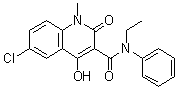 6-Chloro-N-ethyl-1,2-dihydro-4-hydroxy-1-methyl-2-oxo-N-phenyl-3-quinolinecarboxamide molecular structure (CAS 675575-25-4)