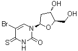 4-硫代-5-溴-2'-脱氧尿苷分子结构 (CAS 676556-11-9)
