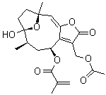 8alpha-(2-Methylacryloyloxy)hirsutinolide 13-O-acetate molecular structure (CAS 67667-71-4)