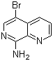 5-溴-[1,7]萘啶-8-胺分子结构 (CAS 67967-17-3)