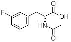 N-乙酰基-3-氟-D-苯丙氨酸分子结构 (CAS 69078-51-9)